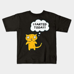 I Farted Today Funny Sarcastic Cat Cute Kitty Christmas Kids T-Shirt